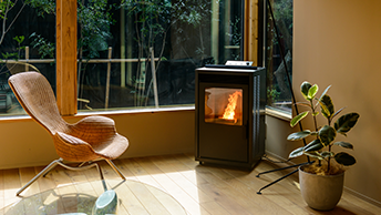 ペレットストーブのある空間